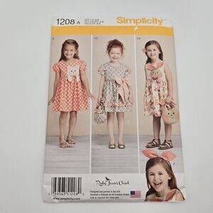 NEW Simplicity Ruby Jean's Closet Little Girls Dress Sewing Pattern 3-8 UNCUT